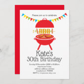 barbecue , bbq grill , verjaardagsfeest , barbecue kaart (Voorkant / Achterkant)