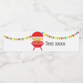 barbecue , bbq grill , verjaardagsfeest , barbecue waterfles etiket (Enkel label)