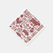 Barbecue Bbq Grilling Paper Servet (Hoek)
