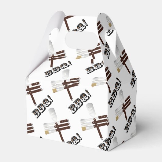 Barbecue BBQ Grilling Party Favor Box Bedankdoosjes (Achterkant)