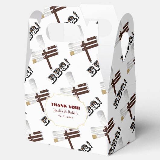 Barbecue BBQ Grilling Party Favor Box Bedankdoosjes (Geopend)