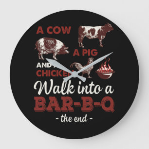 Barbecue BBQ Joke GIft for grill Master Chef Grote Klok