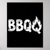 Barbecue Bbq Joke Gift For Grill Timer Smoker Camn Poster (Voorkant)