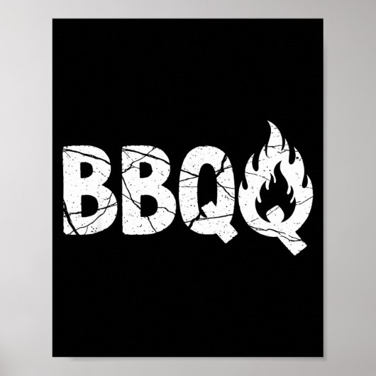 Barbecue Bbq Joke Gift For Grill Timer Smoker Camn Poster (Voorkant)