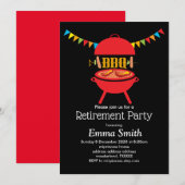 barbecue , bbq - partij voor pensionering , bbq gr kaart (Voorkant / Achterkant)