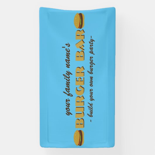 Barbecue BBQ Party Banner voor de Burger Bar (Verticaal)