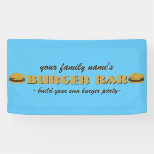 Barbecue BBQ Party Banner voor de Burger Bar (Horizontaal)