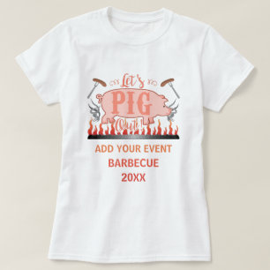 Barbecue BBQ Pig Funny Grill Contest Persoonlijk T-shirt