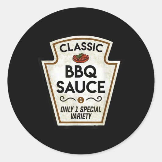 Barbecue BBQ Sauce Bottle Label Halloween Matching (Voorkant)
