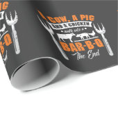 Barbecue BBQ Summer Love Story Grill Cadeaupapier (Rol Hoek)