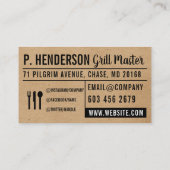 Barbecue BBQ Visitekaartje (Achterkant)