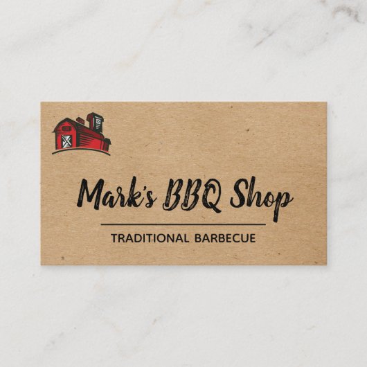 Barbecue BBQ Visitekaartje (Voorkant)