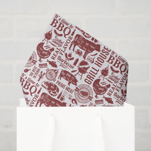 Barbecue BBQ-vloeipapier, grilling decoupage Tissuepapier (Cadeauzakje)