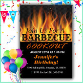 Barbecue Birthday Invitation Kaart