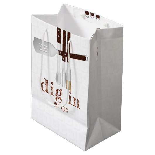 Barbecue Bruiloft Medium Cadeauzakje (Voorkant Gekanteld)