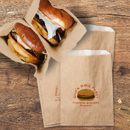 Barbecue Burger Party Backyard BBQ Favor Bag Bedankzakje