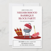 Barbecue Buurtfeest Blokparty Kaart (Voorkant)