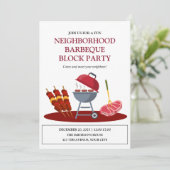 Barbecue Buurtfeest Blokparty Kaart (Staand voorkant)