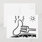 Barbecue Catering Cartoon Design Briefkaart (Voorkant / Achterkant)