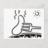 Barbecue Catering Cartoon Design Briefkaart (Voorkant)