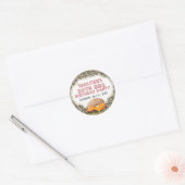 Barbecue Cheeseburger elke leeftijd Verjaardag Ronde Sticker (Envelop)