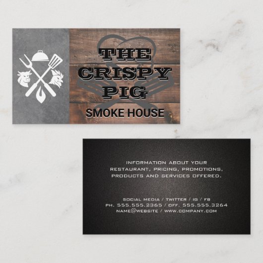 barbecue | Chef-Pet en -gereedschap Visitekaartje (Voorkant / Achterkant)