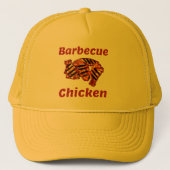 Barbecue Chicken Trucker Hat (geel) Pet (Voorkant)