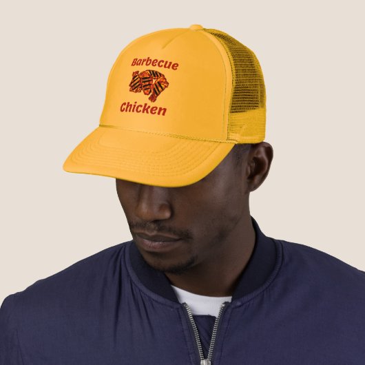 Barbecue Chicken Trucker Hat (geel) Trucker Pet (In situ)