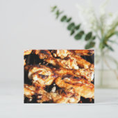 Barbecue Chicken Wings Card Briefkaart (Staand voorkant)