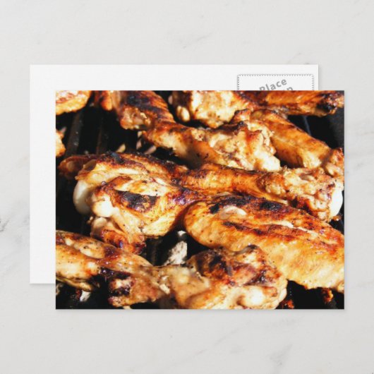 Barbecue Chicken Wings Card Briefkaart (Voorkant / Achterkant)