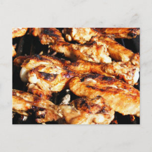 Barbecue Chicken Wings Card Briefkaart