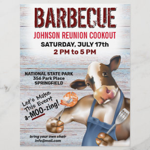 Barbecue Cookout Koe Grilling Shrimp Flyer