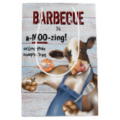 Barbecue Cookout Koe Grilling Shrimp Medium Cadeauzakje (Voorkant)