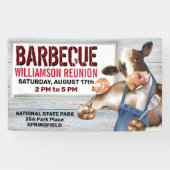 Barbecue Cookout Koe Grilling Shrimp Spandoek (Horizontaal)