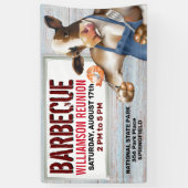 Barbecue Cookout Koe Grilling Shrimp Spandoek (Verticaal)