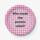 Barbecue Cookout Party Paper Bord Potato Salad (Voorkant)