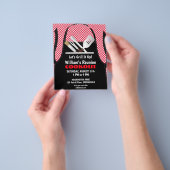 Barbecue Cookout Reunion Fast Food Gingham Flyer (Hand)