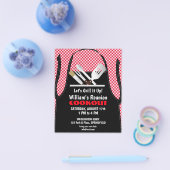 Barbecue Cookout Reunion Fast Food Gingham Flyer (Enkel)