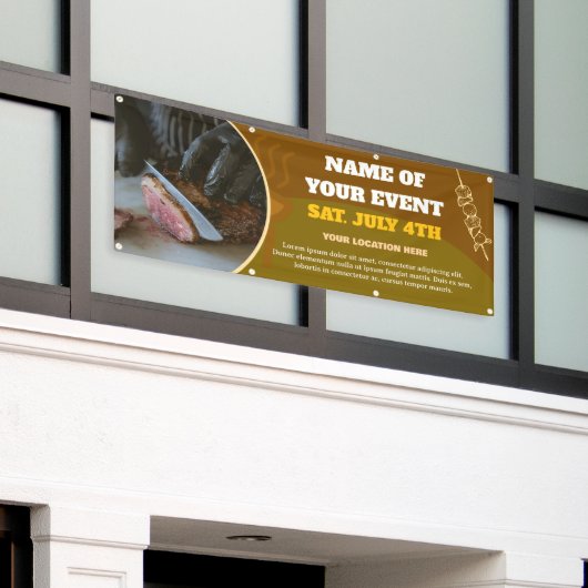Barbecue-evenement aangepaste banner (Buitenkant Gebouw)