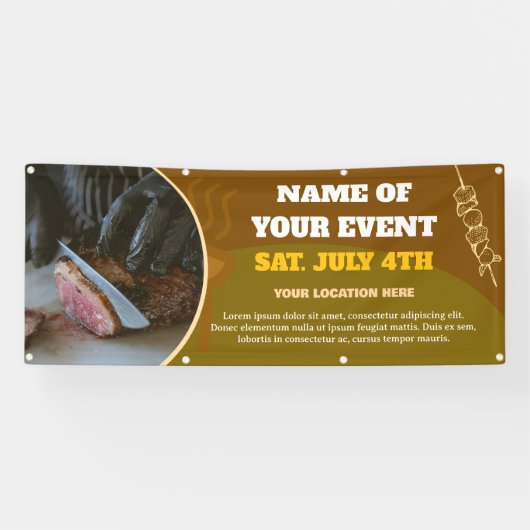 Barbecue-evenement aangepaste banner (Horizontaal)