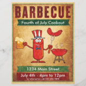 Barbecue Fourth of Juli Cookout Flyer (Voorkant)