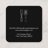 Barbecue gereedschap | Grillbrand | Hout Vierkante Visitekaartje (Achterkant)