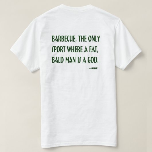 Barbecue God TShirt (Design achterkant)