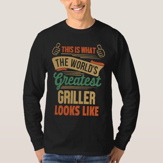 Barbecue Greatest Griller In The World T-shirt (Voorkant)
