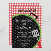 Barbecue Grill Cookout Party Invitation Kaart (Voorkant / Achterkant)