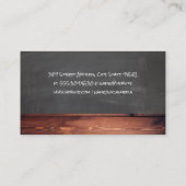 Barbecue Grill en vuur | schoolbordhout Visitekaartje (Achterkant)