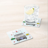 Barbecue Grill Engagement Party Kartonnen Onderzetters (Insitu)