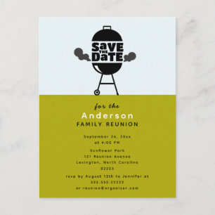 Barbecue grill feest Save the Date ansichtkaart Briefkaart