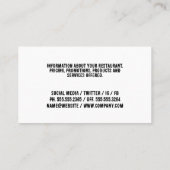 Barbecue Grill Fire Logo | Restaurant Visitekaartje (Achterkant)