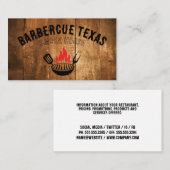 Barbecue Grill Fire Logo | Restaurant Visitekaartje (Voorkant / Achterkant)